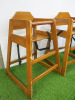 3 x Wooden Children's High Chairs. - 2