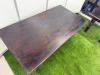 2 x Dark Brown Stained Low Wooden Coffee Tables with Stained Wooden Legs. Size H52 x W132 x D70cm. - 8