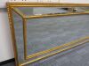 Large Bevel Edged Gold Detail & Framed Mirror. Size H80 x W230cm. - 3