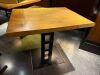 14 x SG Partneri Wooden Table with Light Wood Top on Black Painted Base. Size H72 x 80 x 60cm. - 3