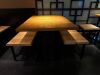 16 x SG Partneri Wooden Tables with Light Wood Top on Black Painted Base. Size H72 x 120 x 80cm. - 3