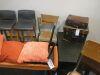 Large Lot of Furniture Consisting of: 8 x Green Velour Rub Chairs, 11 x Assorted Style Stalls, 21 x Assorted Chairs, 2 x Orange Fabric Benches with 4 Cushions, 2 Vintage Trunks, 2 x Bed Side Tables, Black 2 Drawer Unit & Coffee Table. - 2