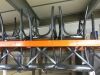 Large Lot of Furniture Consisting of: 8 x Green Velour Rub Chairs, 11 x Assorted Style Stalls, 21 x Assorted Chairs, 2 x Orange Fabric Benches with 4 Cushions, 2 Vintage Trunks, 2 x Bed Side Tables, Black 2 Drawer Unit & Coffee Table. - 6