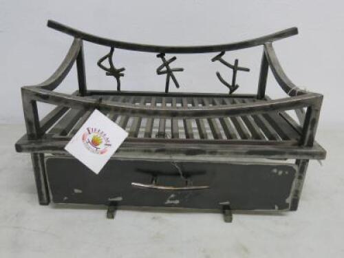 Orient Steel Hand Crafted Fire Basket with Grate & Front Cover. RRP £312