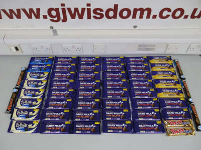 Approx 50 x Share Size Chocolate Bars to Include: Cadbury's, Mars & Twix. (As Viewed).