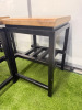 14 x SG Partneri Wooden Medium Stool with Light Wood Top on Black Painted Base. Size H60 x W40 x D40cm. - 3