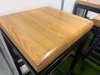 25 x SG Partneri Wooden High Stool with Light Wood Top on Black Painted Base. Size H80 x W40 x D40cm. - 6