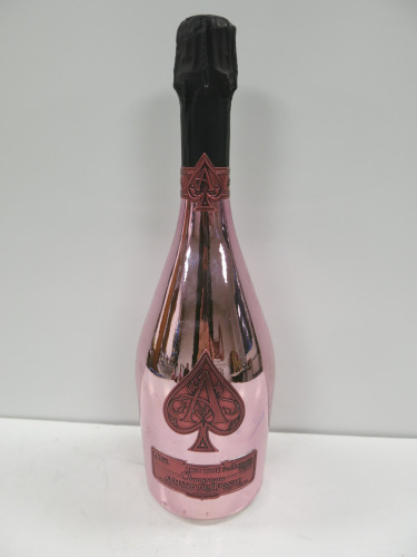 Bottle of Armand De Brignac Ace of Spades Rose Champagne, 750ml.