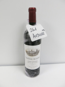 Bottle of Chateau Ausone Saint Emilion 1er Grand Cru Classe A Red Wine, 2005, 750ml.