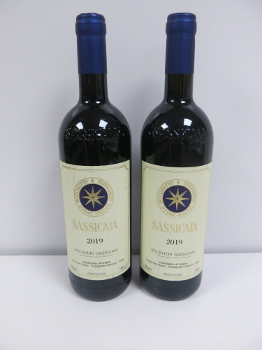 2 x Bottles of Sassicaia Tenuta San Guido Red Wine, 2019, 750ml.