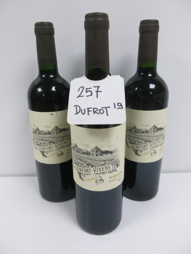 4 x Bottles of Chateau Durfort Vivens Le Hameau Margaux Red Wine, 2019, 750ml.