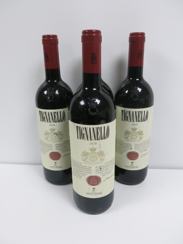 4 x Bottles of Tignanello Toscana Antinori Red Wine, 2020, 750ml.
