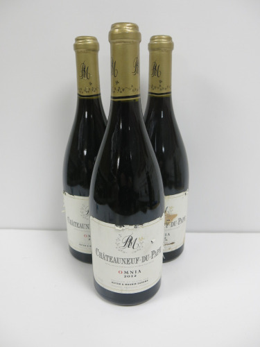 3 x Bottles of Rotem & Mounir Saouma Chateauneuf Du Pape Omnia, 2012, 750ml.