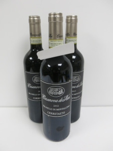 3 x Bottles of Casanova di Neri Cerretalto Brunello di Montacino 2012 & 2013, 750ml.