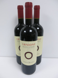 3 x Bottles of Campo Alla Sughera Arnione Bolgheri Superiore Toscana Red Wine, 2020, 750ml.