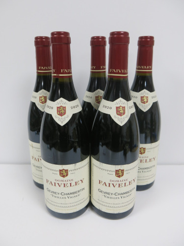 5 x Bottles of Domaine Faiveley Gevrey Chambertin Vieilles Vignes Red Wine, 2020, 750ml.