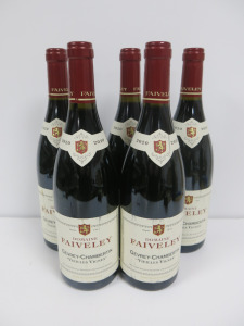 5 x Bottles of Domaine Faiveley Gevrey Chambertin Vieilles Vignes Red Wine, 2020, 750ml.