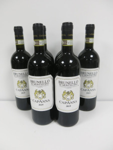 6 x Bottles of Brunello Di Montalcino Capanna Red Wine, 2019, 750ml.