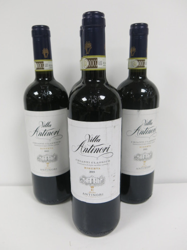 4 x Bottles Villa Antinori Chianti Classico Riserva Red Wine, 2021, 750ml.