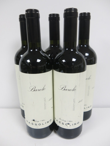 5 x Bottles of Massolino Barolo Red Wine, 2020, 750ml.