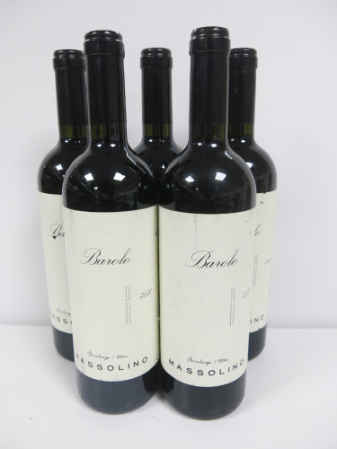 5 x Bottles of Massolino Barolo Red Wine, 2020, 750ml.