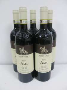 5 x Bottles of Castello Di Ama Chianti Classico Red Wine, 2021, 750ml.