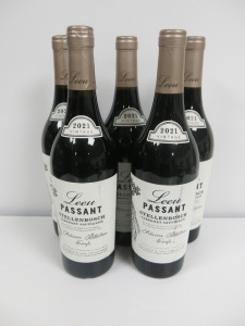5 x Bottles of Leeu Passant Stellenbosch Cabernet Sauvignon Red Wine, 2021, 750ml.