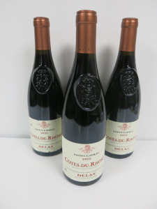 4 x Bottles of Saint Esprit Cotes Du Rhone Delas Red Wine, 2022, 750ml.
