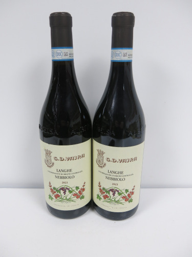 2 x Bottles of G D Vajra Langhe Nebbiolo Red Wine, 2023, 750ml.
