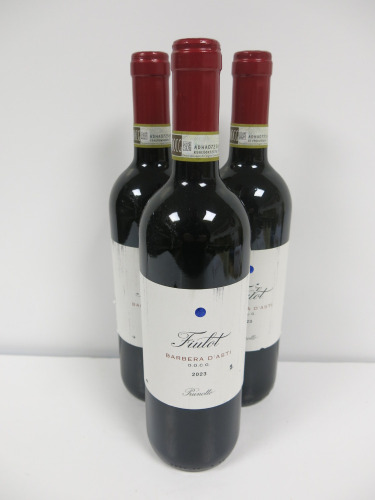 3 x Bottles of Prunotto Fiulot Barbera d'Asti Red Wine, 2023, 750ml.