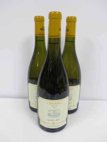 3 x Bottles of Antinori Castello Della Sala Cervaro Sala White Wine, 2022, 750ml.