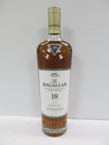 Bottle of The Macallan Double Cask Highland Single Malt Scotch Whisky, 18 Years Old, 2023 Release, 70cl.