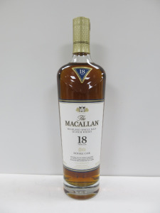 Bottle of The Macallan Double Cask Highland Single Malt Scotch Whisky, 18 Years Old, 2023 Release, 70cl.