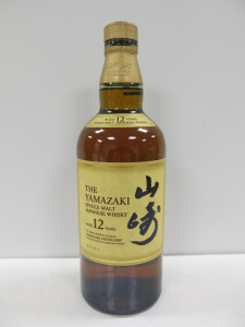 Bottle of The Yamazaki Single Malt Japanese Whisky, Aged 12 Years, 70cl. NOTE: bottle appears new but plastic seal removed.