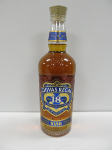 Bottle of Chivas Regal Blended Scotch Whisky, Aged 18 Years, 70cl.
