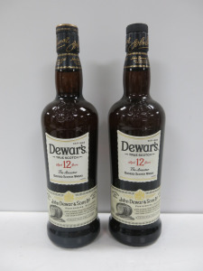 2 x Bottles of Dewars True Scotch Whisky, Aged 12 Years, 70cl.