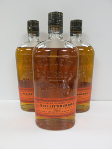 3 x Bottles of Bulleit Bourbon Frontier Whiskey, 70cl.