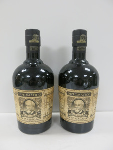 2 x Bottles of Diplomatico Finest Selection Rum, 70cl.