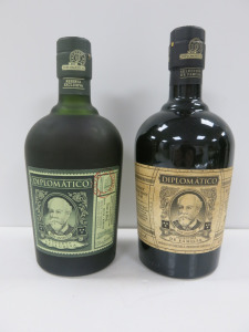 2 x Bottles of Diplomatico Rum to Include: 1 x Reserva Exclusive & 1 x Finest Selection, 70cl.