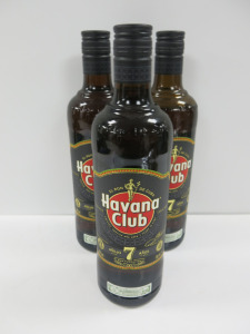 3 x Bottles of Havana Club Rum, 70cl.