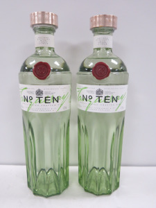 2 x Bottles of Tanqueray No.Ten Gin, 700ml.
