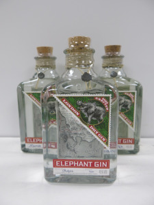 3 x Bottles of Elephant Handcrafted London Dry Gin, 500ml.