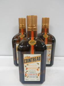 3 x Bottles of Cointreau Liqueur, 700ml.