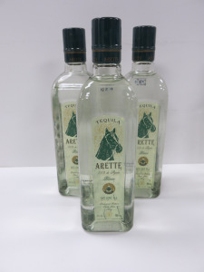 3 x Bottles of Arette Blanco Tequila, 700ml.