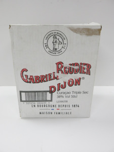 6 x Bottles of Gabriel Boudier Curacao Triple Sec Liqueur, 500ml.