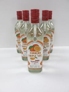 6 x Bottles of Gabriel Boudier Curacao Triple Sec Liqueur, 500ml.