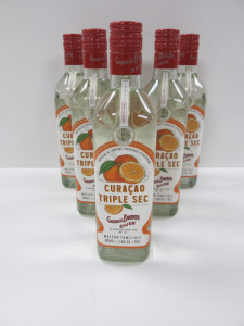 6 x Bottles of Gabriel Boudier Curacao Triple Sec Liqueur, 500ml.