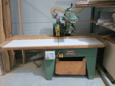 Wadkin Bursgreen Pull Over Saw with Crompton S10 Electronic Brake.