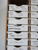 66 x Drawer Custom Made Accessory Parts Drawer Unit with Contents. Size 8' x 3'6". NOTE: missing 6 x draws (As Viewed). - 2