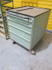 10 x Sections of Green Demountable Parts/Tools Accessory Racks & 4 x Drawer Mobile Unit (Locked Contents Unknown). - 4